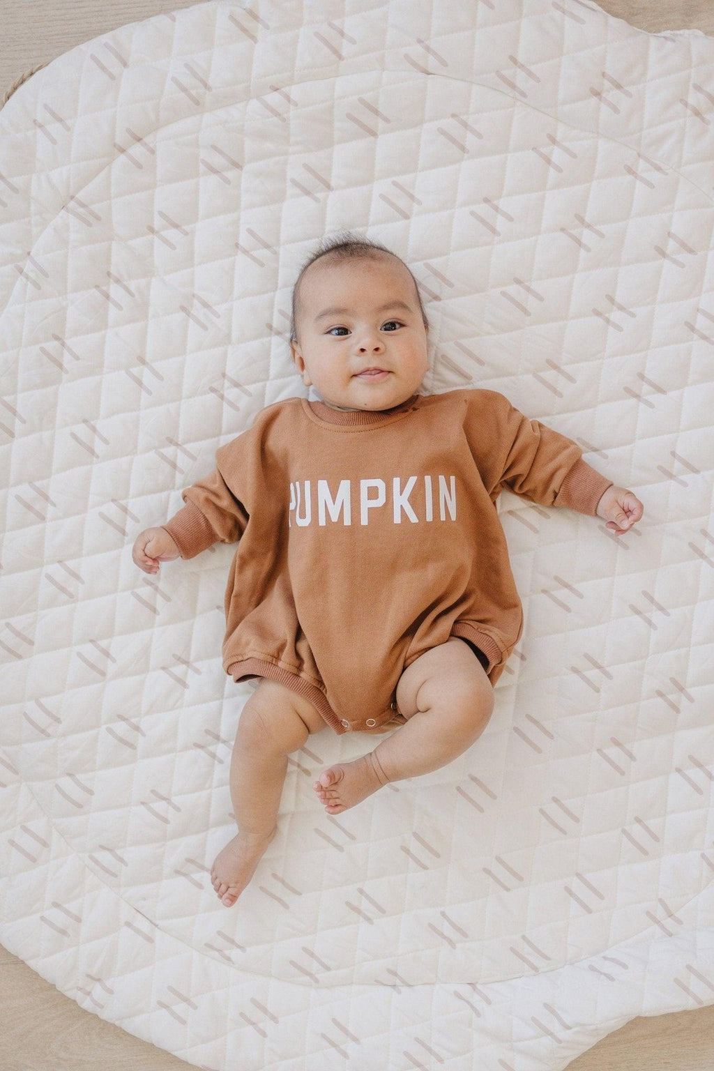 Pumpkin Sweatshirt or Sweatshirt Romper - Cream or Orange