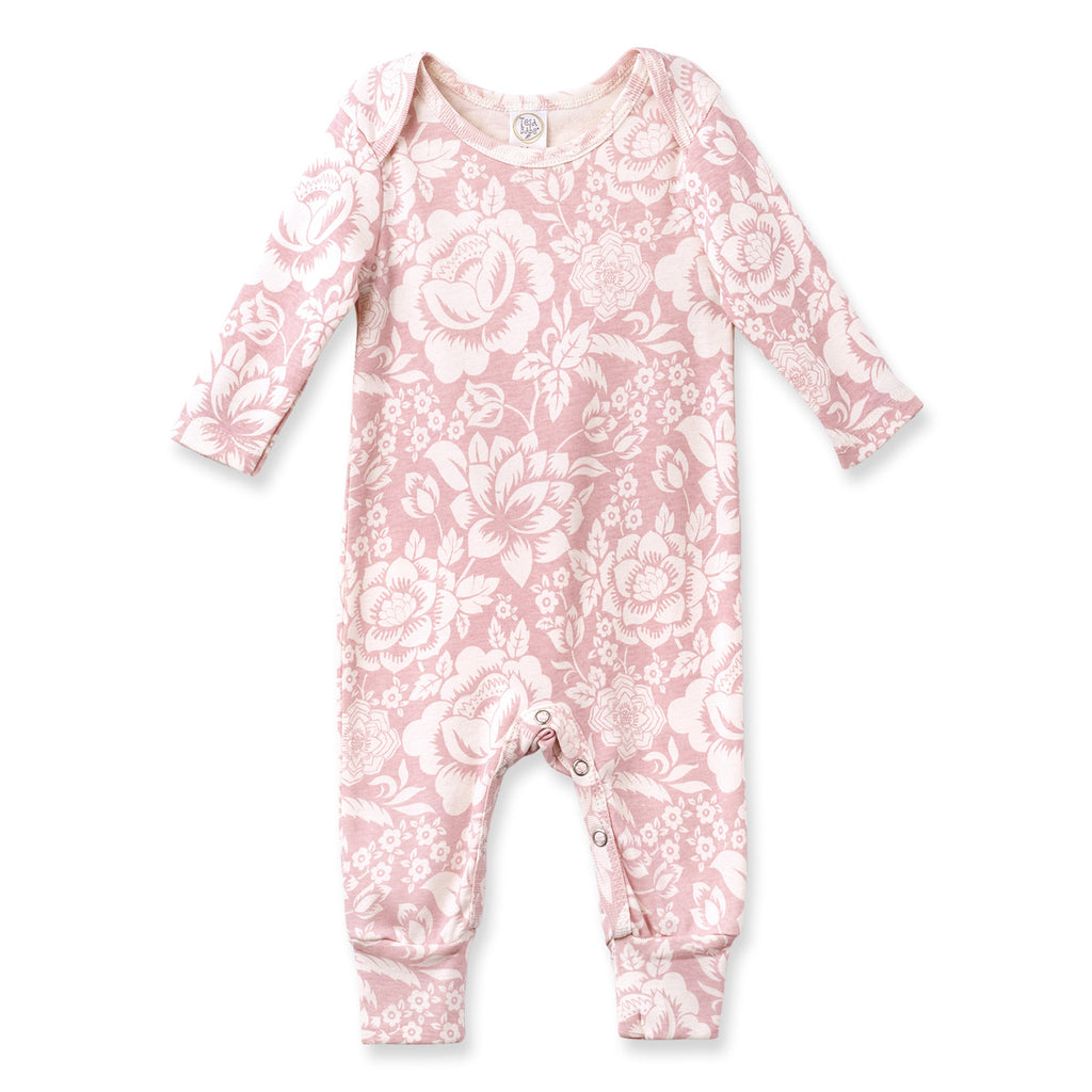 Vintage Floral Baby Romper – Cotton Long Sleeve One-Piece