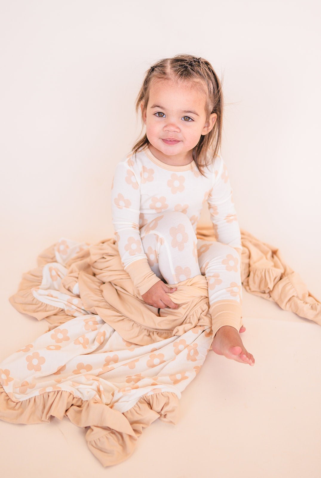 Blush Daisy Bamboo Kids Pajama Set