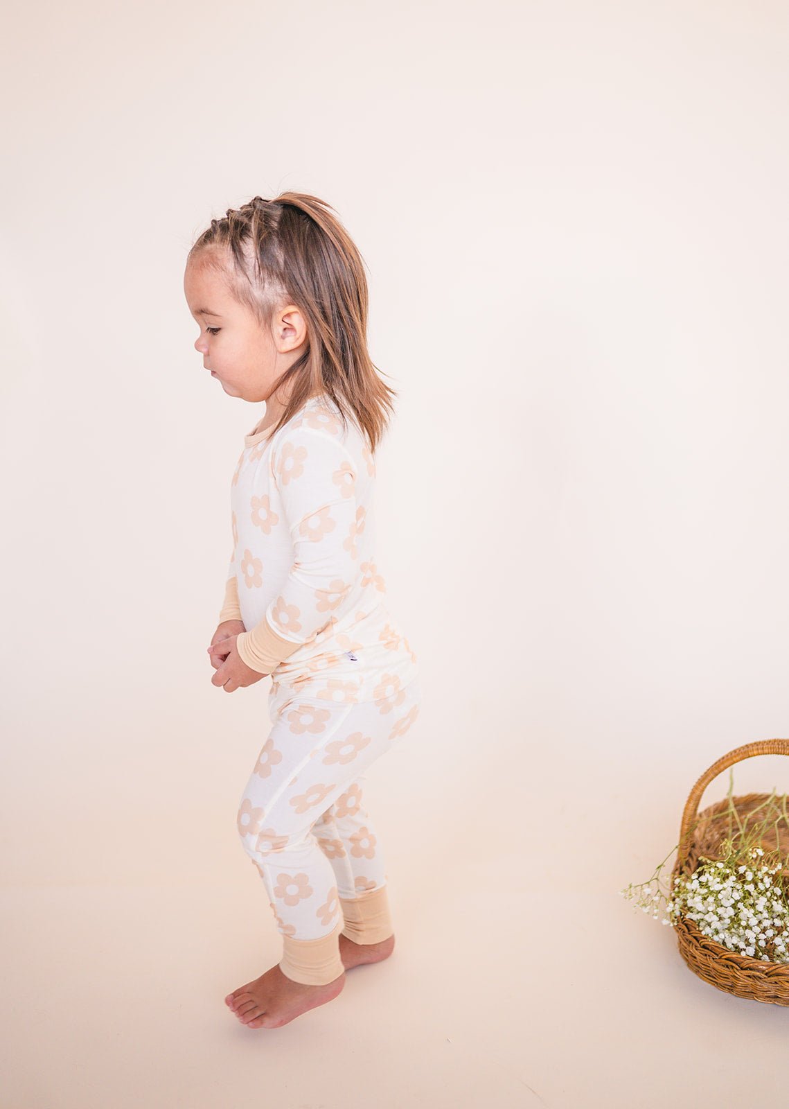 Blush Daisy Bamboo Kids Pajama Set