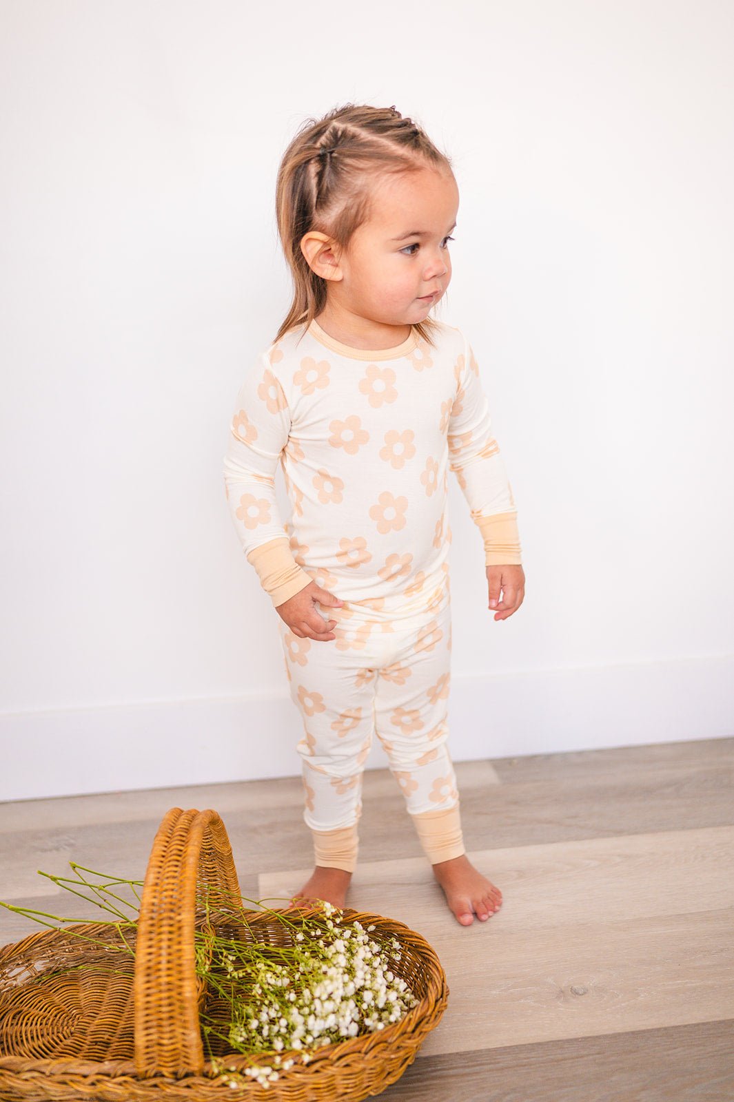Blush Daisy Bamboo Kids Pajama Set