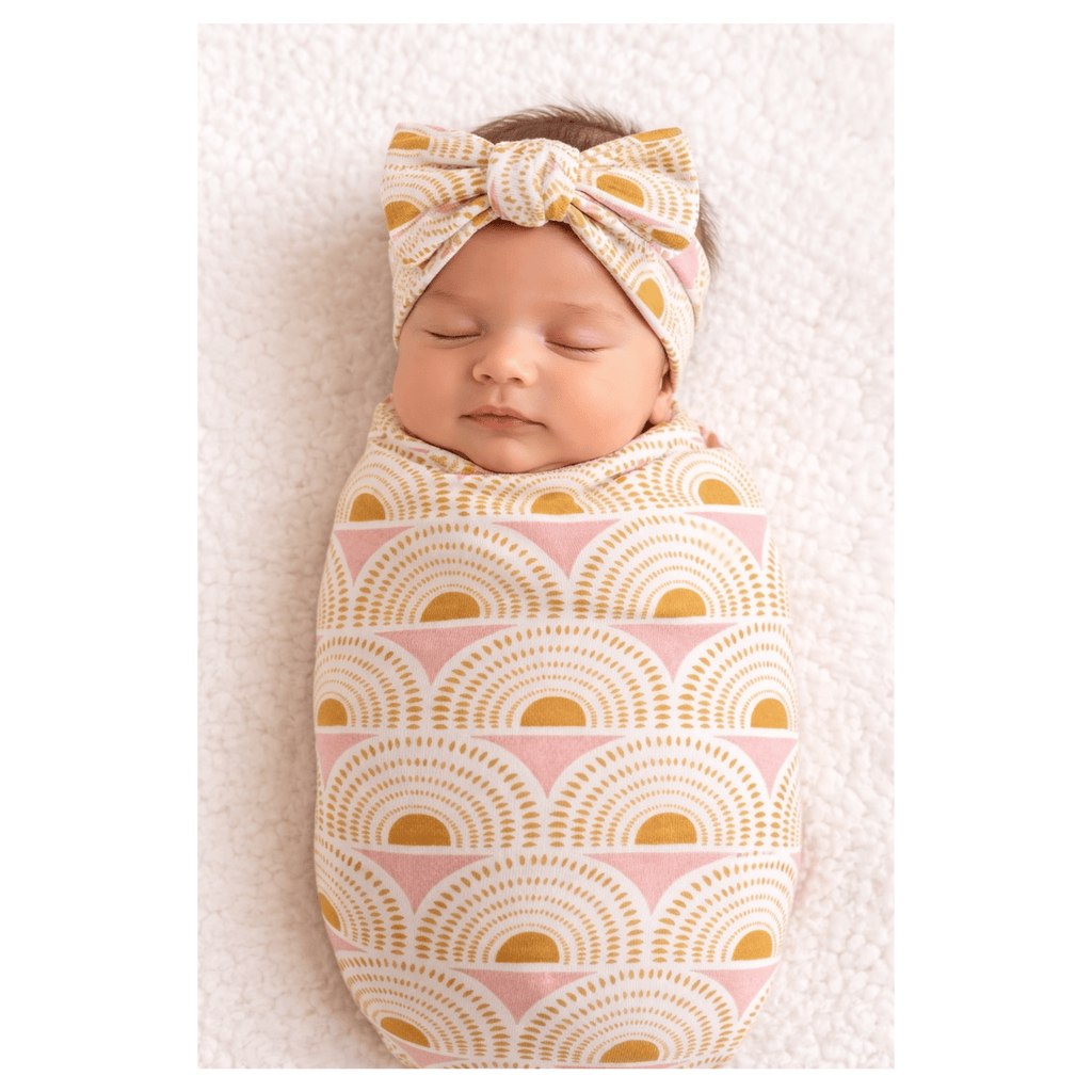 Vintage Sunshine Bamboo Baby Stretch Swaddle Blanket